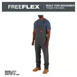 Men's Gray 40x30 FREEFLEX Bib Overalls