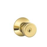 Schlage Bell Bright Brass Entry Knob 1-3/4'