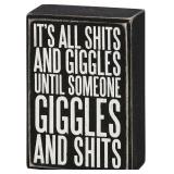 Primitives by Kathy 28599 Box Sign: Giggles