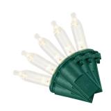 (2) 100L Warm White Mini LED Green Wire Lights