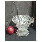 Ornate Lead Crystal Pedestal Bowl