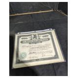 Historic Bank Stock Certificate