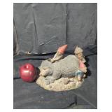 Whimsical Gnome and Bear Figurine