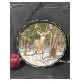 Vintage Deer Scene Decorative Tray