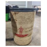 Vintage Titan Metal Manufacturing Drum