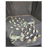 Metal Peacock Decor - Qty 2