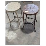 Pair of Vintage Metal Stools