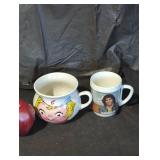 Vintage Character Mug and Novelty Cup Set