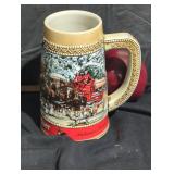 Vintage Budweiser Holiday Stein