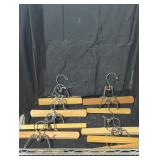 Set of Wooden and Metal Pant Hangers