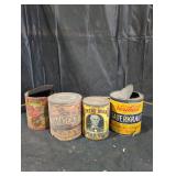 Vintage Food Can Collection with Labels