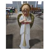 Vintage Angel with Horn Yard Display