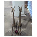 Pair of Tall Giraffe Sculptures