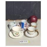 Assorted Decorative Teacups and Saucers