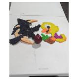 Decorative Halloween and Duck-Themed Art Pieces