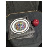 Decorative Limoges Noel Vitrail Plate
