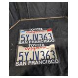 Vintage California License Plates - Qty 2