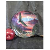 Decorative Plate with Eagle and Landscape Scene