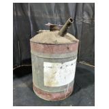 Vintage Metal Oil Can with Spout and Handle