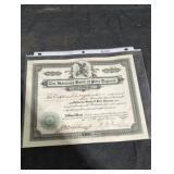 Vintage National Bank of Port Deposit Stock Cert