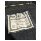 Historic National Bank Stock Certificate