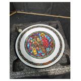 Limoges Noï¿½l Vitrail Decorative Plate