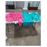 Set of Pink and Teal Satin-Style Robes
