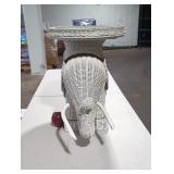 Wicker Elephant Side Table