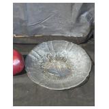Vintage Embossed Glass Plate