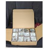 Set of 12 Square Glass Votive Holders