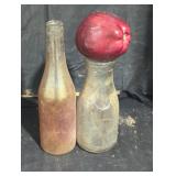 Vintage Glass Bottle Duo with McLain