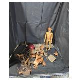 Vintage Cowboy Action Figure and Accessories Lot