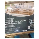 Box 2 of 2 only of woven and metal sectional set