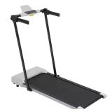 Gray Metal Foldable Treadmill with LED