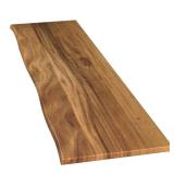 Saman Solid Wood Countertop, Live Edge 74" x 38"