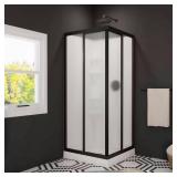 Mediterranean III 32x32 Corner Shower Black