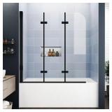 48 in. W x 55 in. H Pivot Tub Door, Black