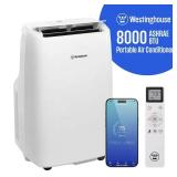 8,000 BTU Portable A/C, 3-in-1, White