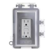 Clear 1-Gang Weatherproof Receptacle Cover