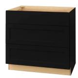 Avondale 36W Ply Shaker Cabinet, Raven Black