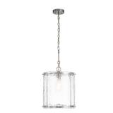 60W 1-Light Polished Nickel Pendant