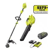 RYOBI 40V Cordless Trimmer & Blower Combo Kit