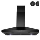 30 in. Black Stainless Wall Mount Range Hood
