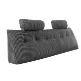King Size Wedge Headboard Pillow with Pockets