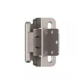 Satin Nickel 3/8 Inset Cabinet Hinge (2-Pack)