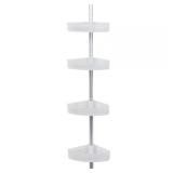 Tension Pole Corner Shower Caddy, Satin Chrome