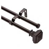 UTOPIA ALLEY Curtain Rod Set, 28 48" OA Bronze