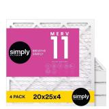 Simply 20x25x4 MERV 11 Filter (4-Pack)