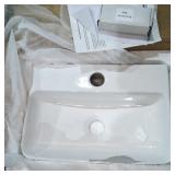 Ceramic Bathroom Sink *HAS DAMAGE