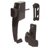 Prime-Line Black Aluminum Push Button Latch 1p